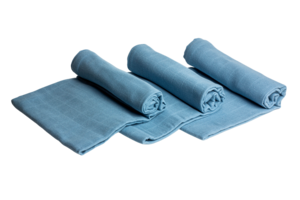 Bio-Musselinwindel 75x75cm blau