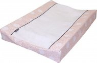 Wickelunterlagenbezug - Pinker Punkt/Cremefarbener Teddy