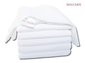 Makian Flanell Windeln 80x80cm-6er Set-Öko-Tex geprüft-100% Baumwolle-Weiß
