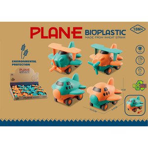 Bioplastic Aeroplane Friction Push Along Toy