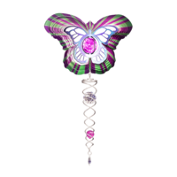 Spin Art Windspinner Butterfly/ Butterfly Purple Artist Crystal Tail, ACTBUC0800, total length 60cm