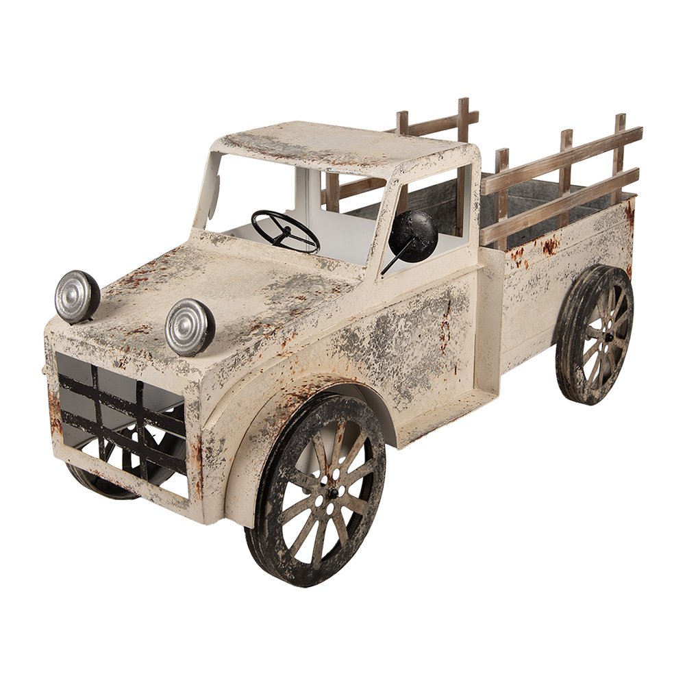 Decoratie Beeld Auto 122x51x57 cm Beige Metaal
