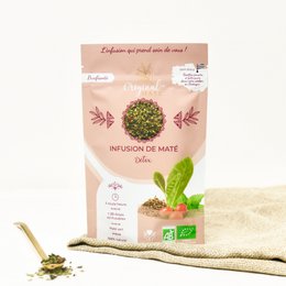 Organic Detox Maté - Ready to sell or BULK. Loose leaf tea made from yerba maté leaves. Earthy, herbal flavor with detoxifying properties. Available in 70g or 1 kg sizes for resale.