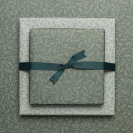 Sustainable Christmas wrapping paper green, wrapping paper fir branches in mint and green - double-sided wrapping paper made from 100% recycled paper