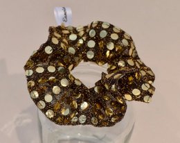 Pailletter scrunchie guld