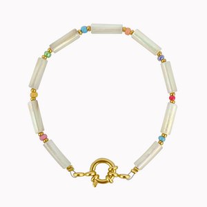 Armband slotje met gekleurde kralen