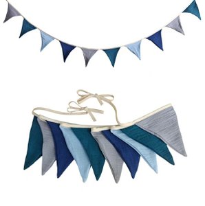 Hydrophilic Flag Line Blue Shades – 2.5 meters | Baby Room & Children's Room Decoration