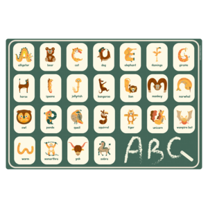Bureauonderlegger/knutselonderlegger voor Kids ABC
