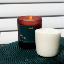kéfi | Bougie rechargeable romarin + menthe verte revigorante