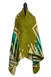 Mini Imbabura Green - Ecuadoriaan alpaca mini blanket | native blanket |