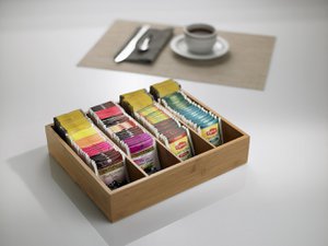 BESTECKFACH 4 FÄLLE 29 X 24 X 6 CM BAMBUS