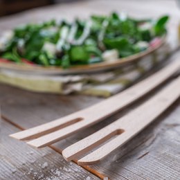 Magnetiske salatgafler i træ