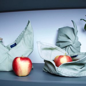 Cadeaupapier bento tas gemaakt van biologisch katoen