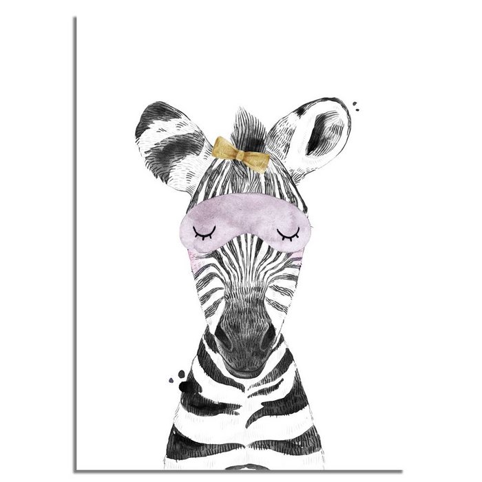 Zebra Kinderkamerposter Strikje