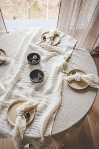 Gauze Linen Table Runner in Various Color