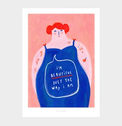 soy hermosa | Ilustración Mujeres Lámina artística