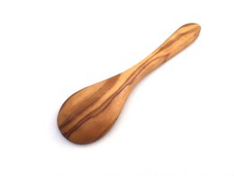 Minilepel 9 cm van olijfhout