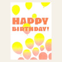 Risografie Postkaart - Happy Ballon - Din A6