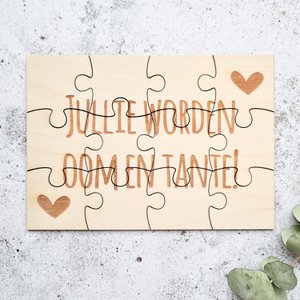 Pregnancy Announcement Wooden Puzzle | You will be uncle and aunt!