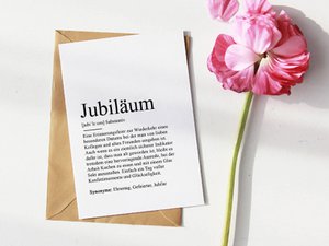 Definition "Anniversary" greeting card