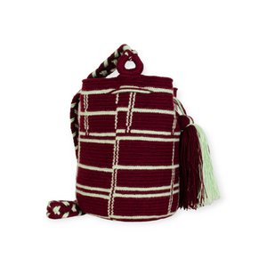 Geometric crossbody bag M | Plum