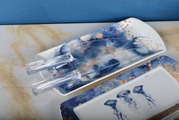 Cake jellyfish dishes 29x13cm - Lot of 2
