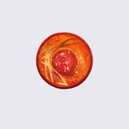  Red ceramic bowl with star pattern, small round shallow dish, warm orange-red glaze finish