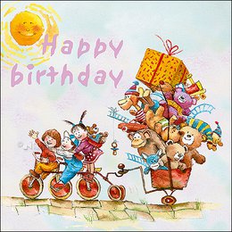 Card folder - Marius van Dokkum, Happy birthday