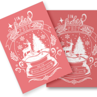 Weihnachtskarte "Christmas Lettering"