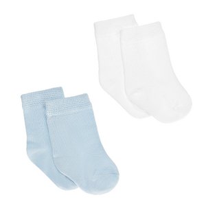 Bamboe sokken 2-pack - parelmoer - lichtblauw