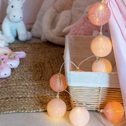 Princess Voice Command Light guirlande bomuldskugler Google & Alexa