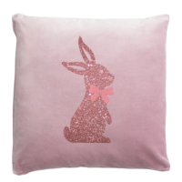 Velvet kussen paashaas met lus