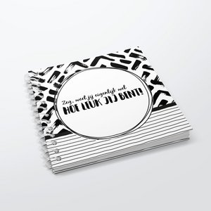 Invulboek SilliBeads - Jij bent mijn lieve schat - Hardcover Wire-o (REEKS ZWART/WIT)
