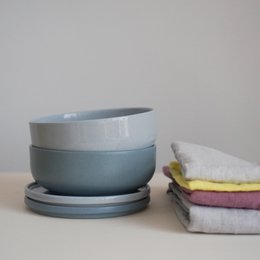 Bowl 16 cm Hollyhock - arctic gray - 600 ml