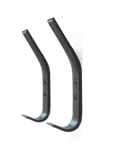 Leather coat hooks - Black (2 pcs)