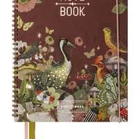 Pimpelmees notebook A4 WIREO - marron FSC