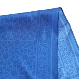 Blue Square Silk Scarf Dalila v1