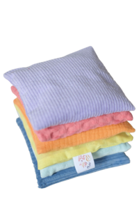 Pittenzakjes pastel, kirschkern kissen, sensory beanbag