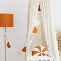 “Cream Circus” Linen Garland with Half Moons