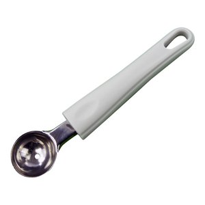 melon/butter bun stainless steel white plastic handle