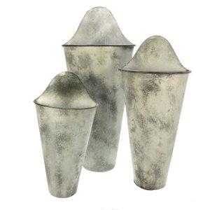 Pflanzgefäß zum Aufhängen, Metall, 3er-Set