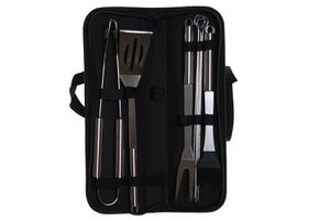 BARBACOA SET 10 INOX POLIESTER 39X11,5X5 NEGRO RC179042