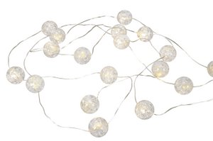 Lichterkette Eiskugel LED x20 indoor m. Timer