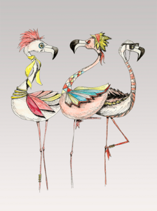 Les Flam'rock graue Tapete