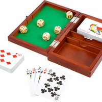 Game box cards and dice | board games | Wood