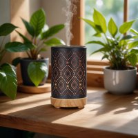 Ultraschalldiffusor – Sevilla – Zerstäubung ätherischer Öle mit Fernbedienung – Metall – Geschenkidee zur Dekoration