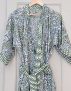 Dressing gown Chintz Blue