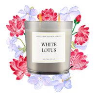 White Lotus Duftkerze 230g – Weißer Lotus & Sandelholz, 50h