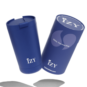 Izy Thermos Mech - Blau - 350 ml to -go isolierter Kaffeetasse