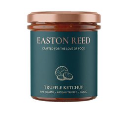  Truffle ketchup in a glass jar with a green label and copper lid. The ketchup is made by Easton Reed and contains 280 ml.